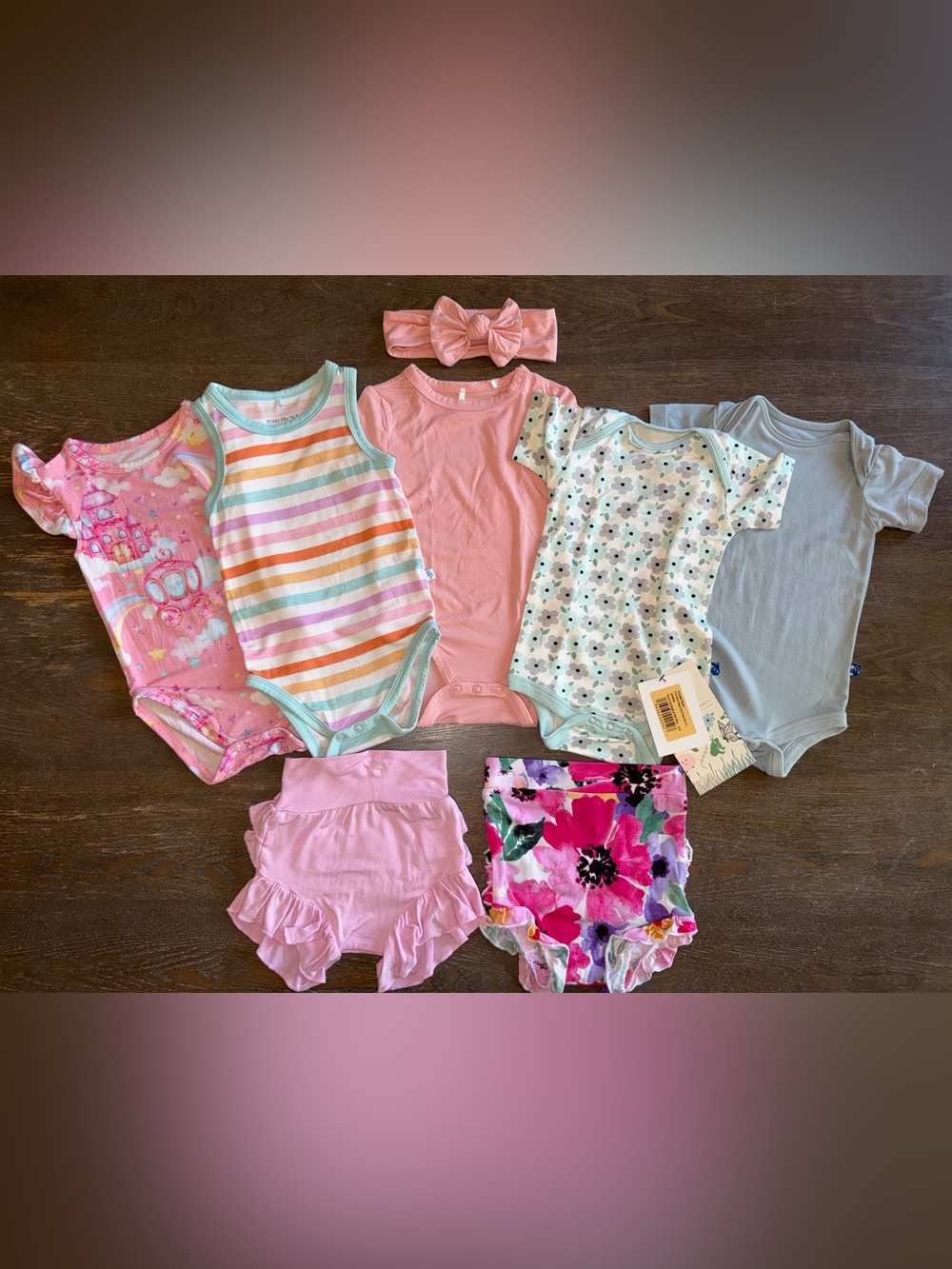 Posh Peanut / Kickee Pants / Gigi and Max Bamboo Bodysuits & Bummies Bundle 3-6m
